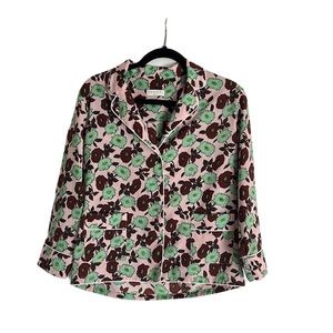 Sandro printed pajama style blouse